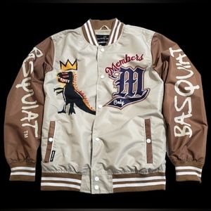 Jean Michel Basquiat X Members Only Mens Large Varsity Bomber Jacket